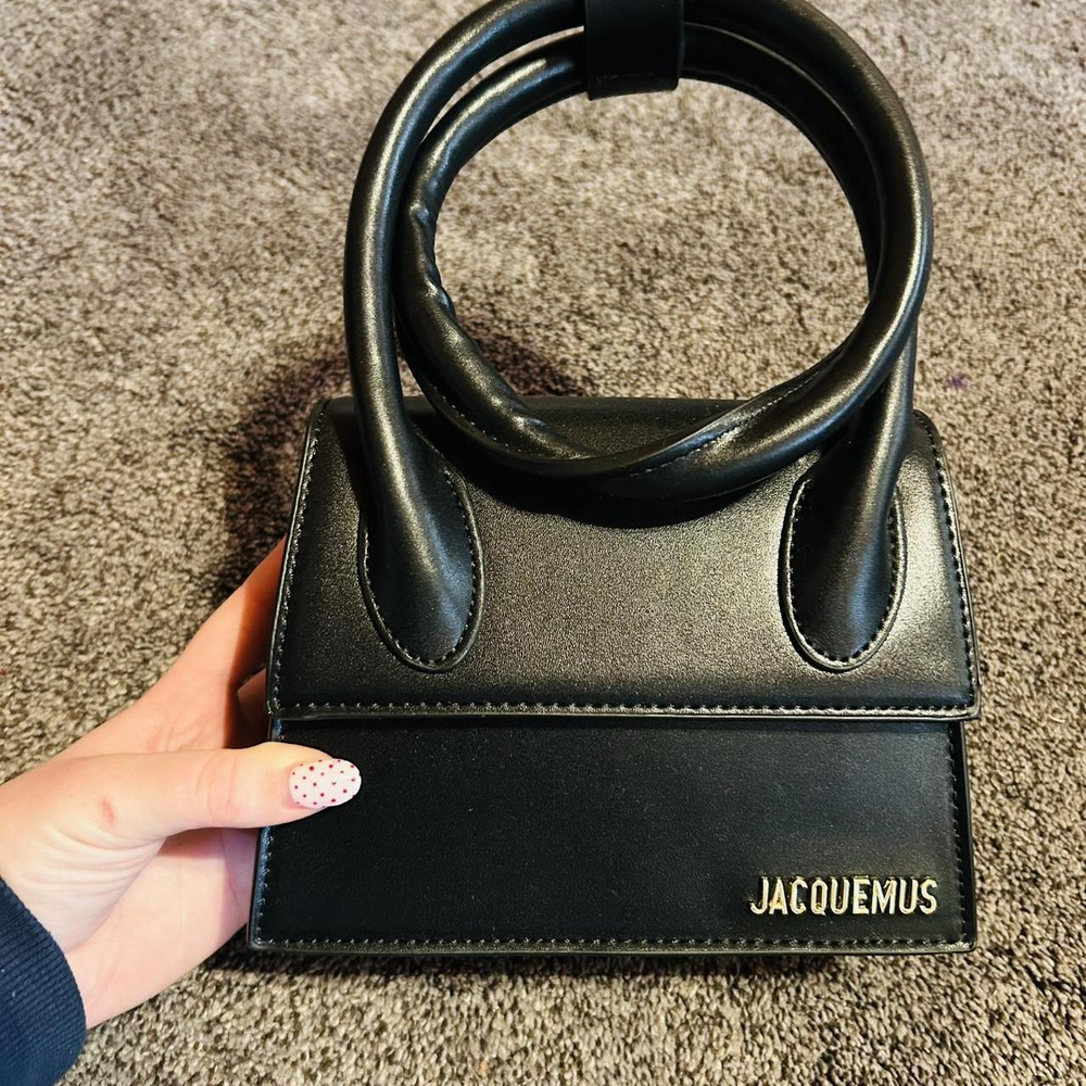 Jacquemus Black Structured Flap Micro Handbag